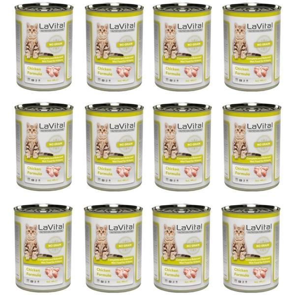 La Vital Kitten Tahılsız Tavuklu Yavru Kedi Konservesi 400 Gr. x 12 Adet - Image 1