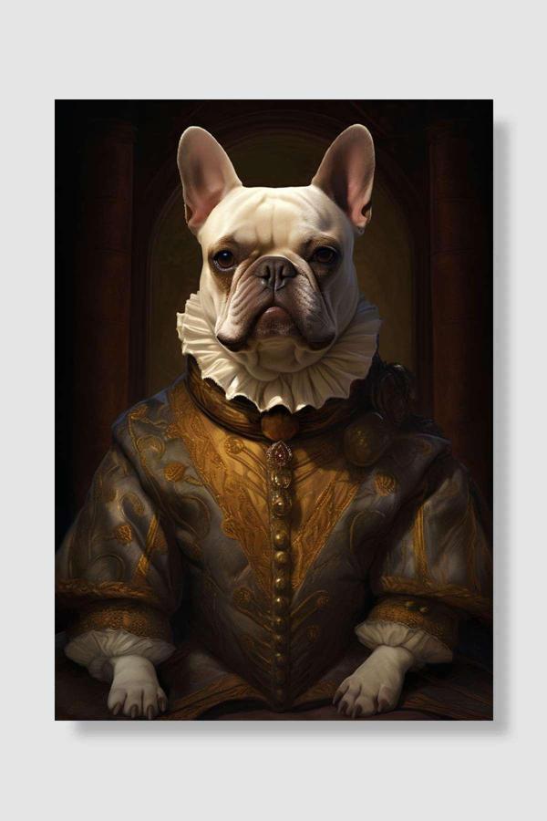 Kubdekor French bulldog Europe king Popart Poster Dekoratif Modern Sanatsal Duvar Poster - Image 1