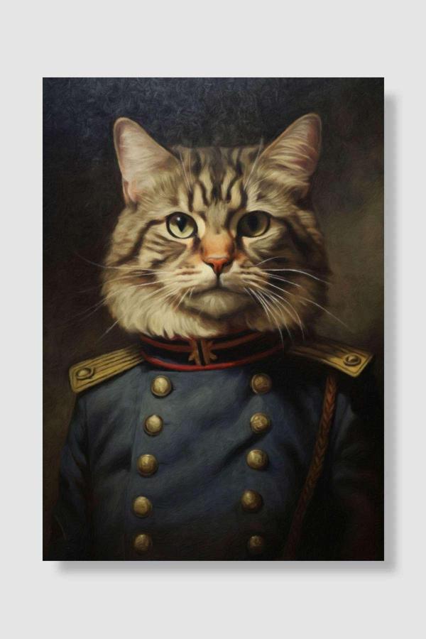 Kubdekor War cat Popart Poster Dekoratif Modern Sanatsal Duvar Poster - Image 1