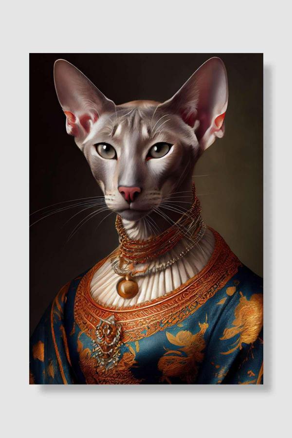 Kubdekor Oriental Shorthair Cat  Popart Poster Dekoratif Modern Sanatsal Duvar Poster - Image 1