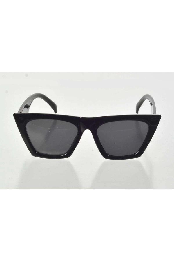Siyah Çerçeve Cat Eye Kadın Güneş Gözlüğü - Moda Gözlük - Image 1