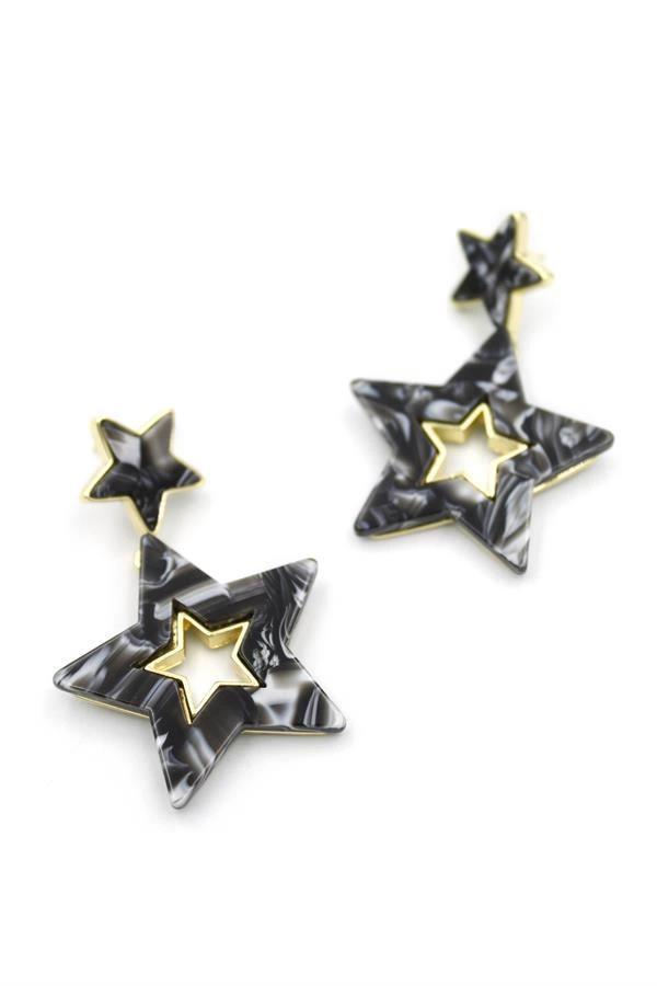 Yıldız Küpe - Siyah - Image 1