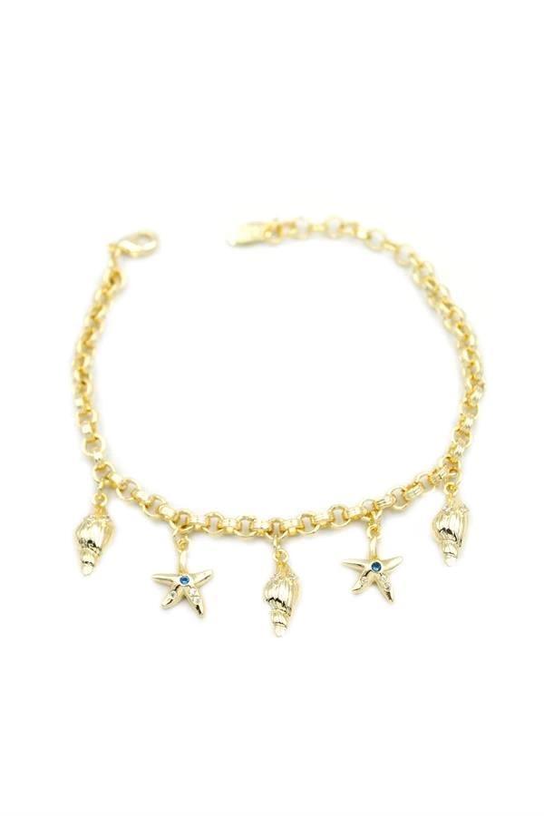 Deniz Kabuğu Charm Bileklik - Altın - Image 1