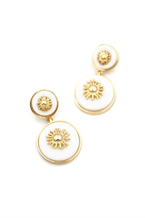 Güneş Küpe - Beyaz - Image 1