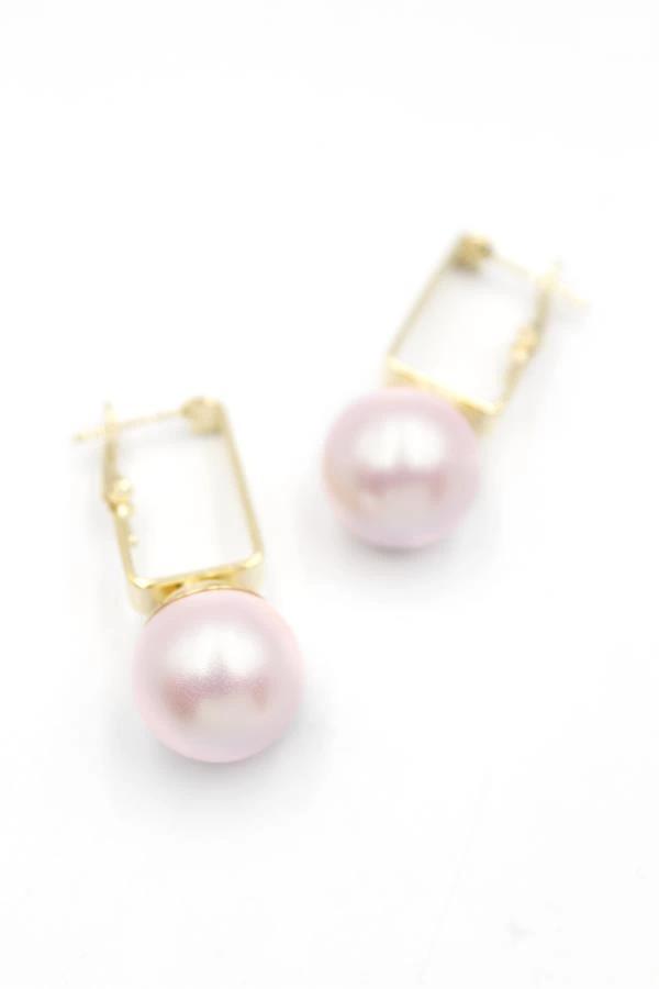 İncili Küpe - Pembe - Image 1