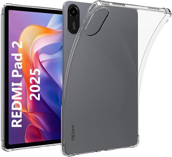 Xiaomi Redmi Pad 2 11 İnç 2025 Kılıf Şeffaf Silikon Köşe Korumalı Clear Darbe Emici Arka Kapak - Image 1