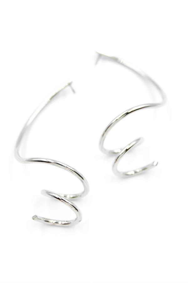 Kıvrımlı Küpe - Gümüş - Image 1