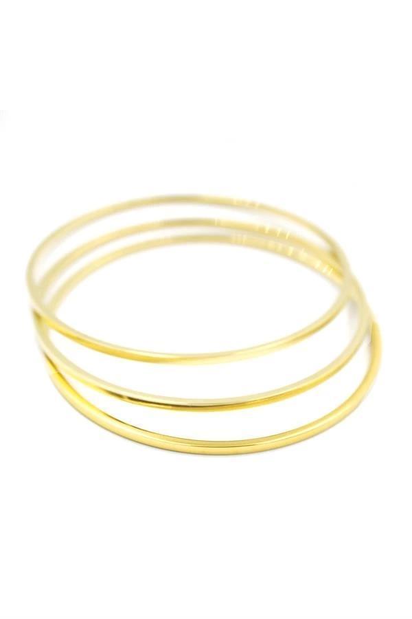 3'lü Ajda Bilezik - 65mm - Altın - Image 1
