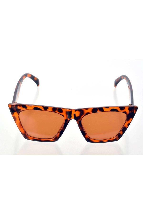 Leopar Çerçeve Cat Eye Kadın Güneş Gözlüğü - Moda Gözlük - Image 1