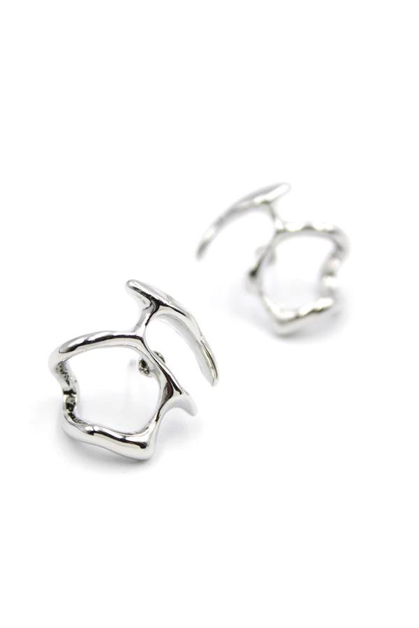 Metal Küpe - Gümüş - Image 1