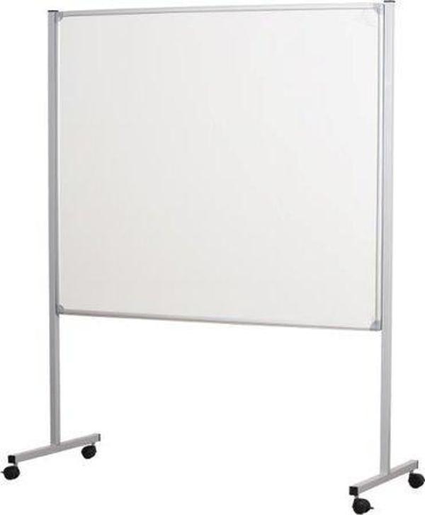 İnterpano 80*120 Alüminyum Çerçeve Laminant Yüzeyli Tekerlek Ayaklı Beyaz Yazı Tahtası - Image 1