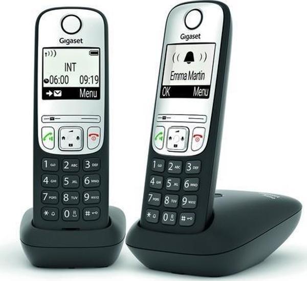 GIGASET A690DUO Kablosuz LCD Ekranlı Telefon Siyah İkili Set - Image 1