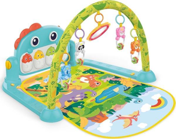 Babycim Dinozor Piyanolu Oyun Halısı HE0643,Bebek Aktivite Oyuncak - Image 1