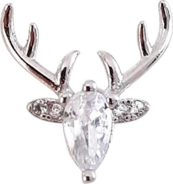 925 Ayar Gümüş Geyik Baget Zirkon Taşlı Minimal Kıkırdak Küpe Piercing - Image 1