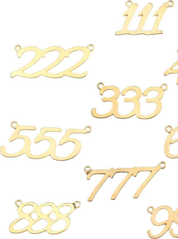 Angel Number Şans Numara Kolyesi 925 Ayar Gümüş Zincirli Gold Kolye Kişiye Özel Tasarım - Image 1