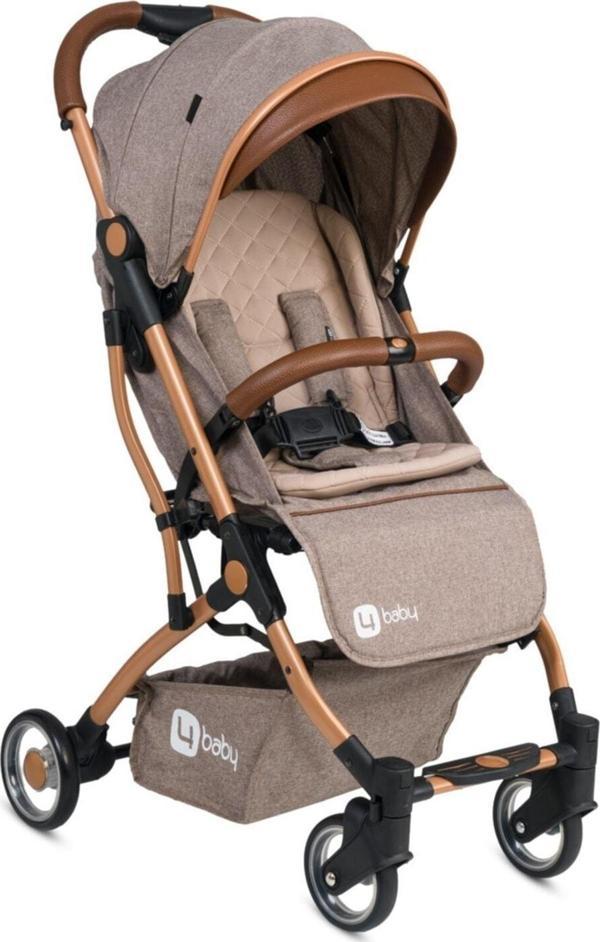 4 Baby Ab-380 Drone Gold Kahve Kabin Tipi Bebek Arabası - Image 1