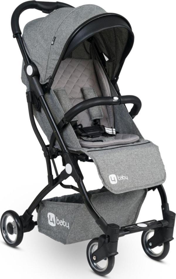 4 Baby Ab-381 Drone Siyah Kabin Tipi Bebek Arabası Gri - Image 1