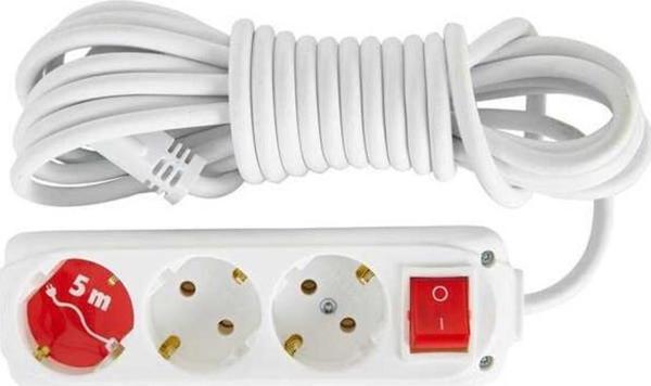 Almera 3lü 5mt Anahtarlı Topraklı Priz - Image 1