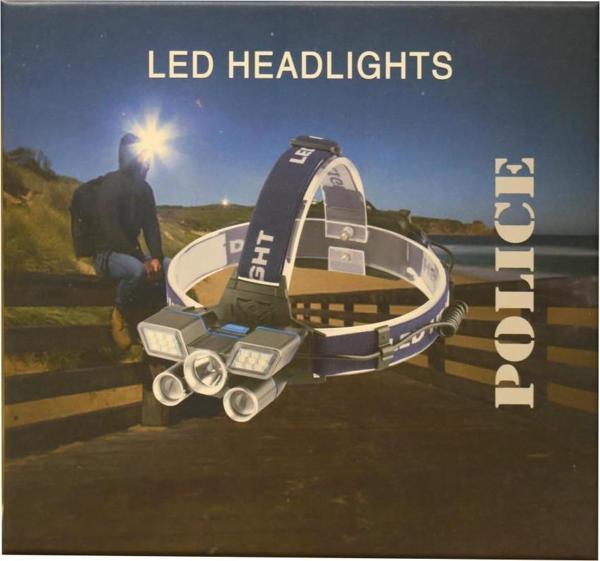 Polıce PS-2365 5li  Renkli Işıklı, Şarjlı Kafa Feneri - Image 1