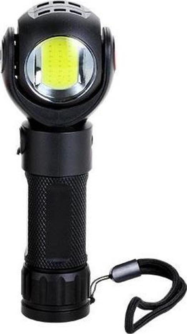 S-link SL-F860 3W Cob+3W Led Pilli Dönebilen Çift Başlıklı Manyatik Tutuculu El Feneri - Image 1