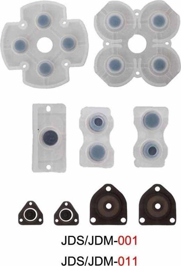 PS4 Kol Tamir JDM JDS 001 011 İç Lastik Takımı TAM SET Silikon 1. KALİTE PS4 Yedek Parça Rubber Pad - Image 1