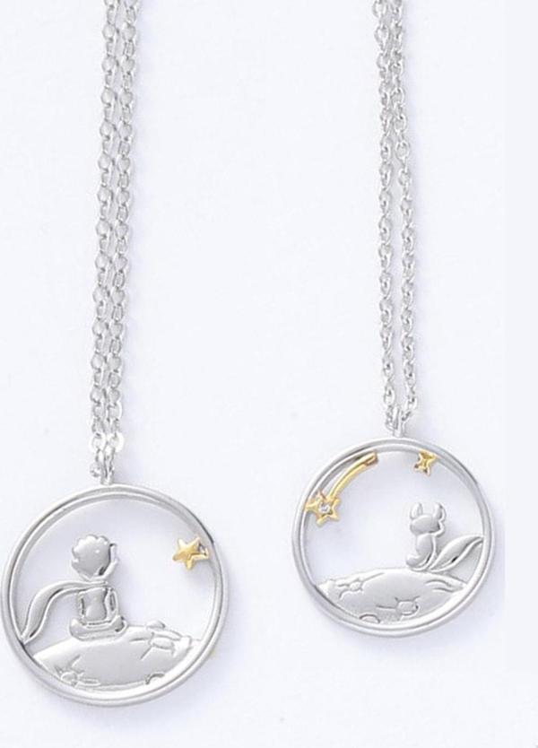 Eva Jewelry Dostluk Sembolü Gümüş Kaplama Çift Kolye - Image 1