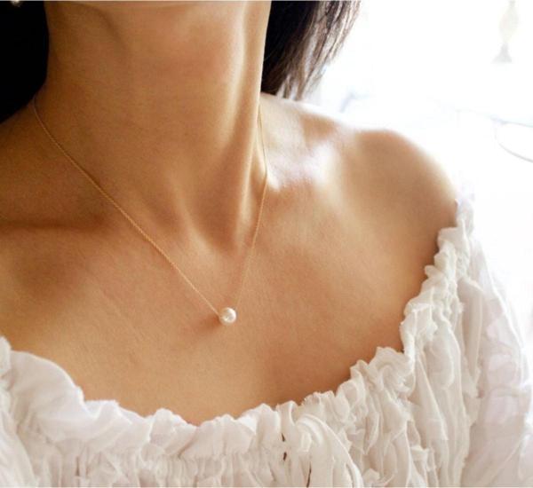Eva Jewelry Tek Inci Tasarım 14 K Gold Kaplama Kadın Kolye - Image 1