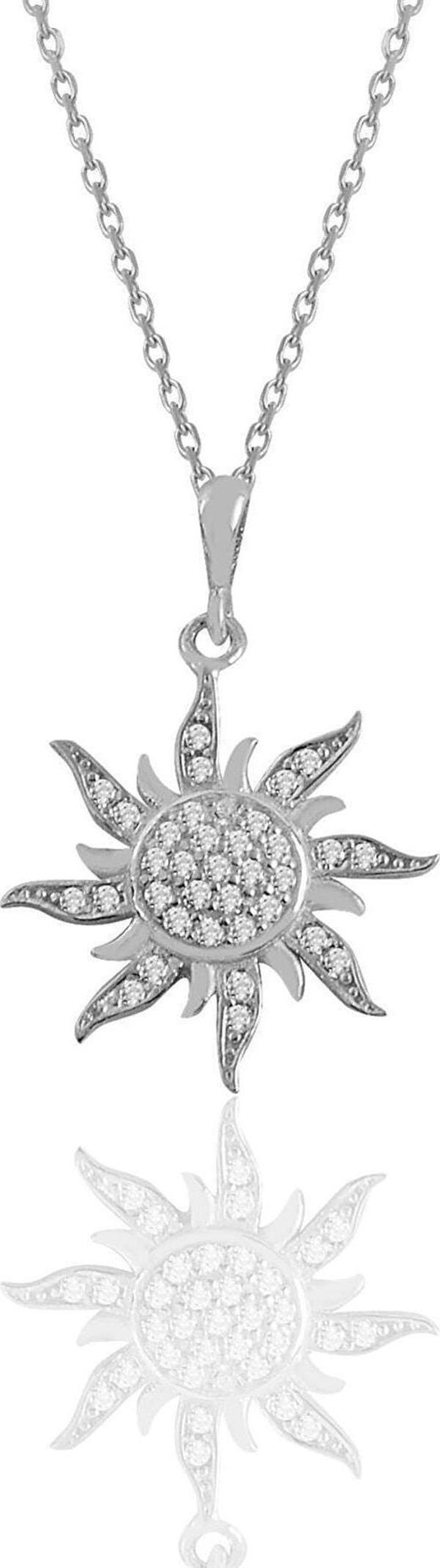 Eva Jewelry Yeni Güneş Gümüş Renk Kaplama Kadın Kolye - Image 1