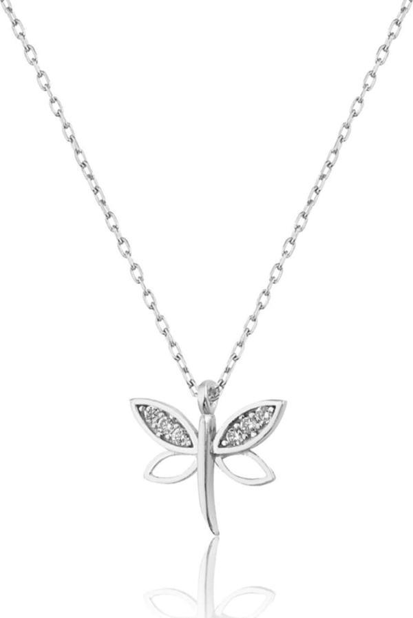 Eva Jewelry Yusufçuk Model Minimal Gümüş Kaplama Kadın Kolye - Image 1