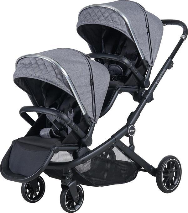 Prego 2223 Ibiza Plus Gri Travel Sistem İkiz Bebek Arabası - Image 1
