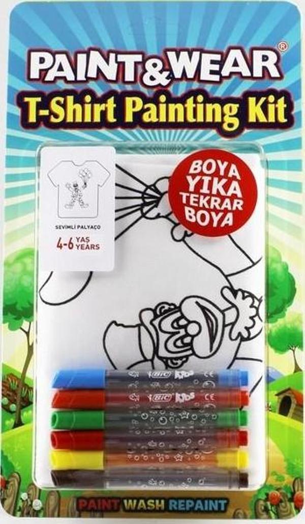 Paint Wear Palyaço 4 6 Yaş Tişört Boyama Seti - Image 1