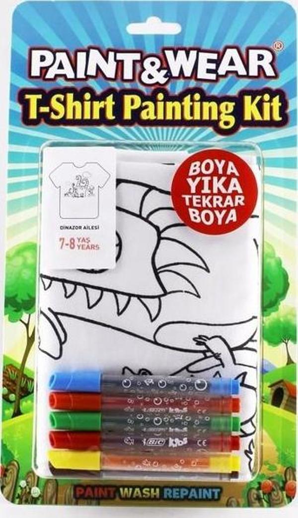 Paint Wear Dinazor 7 8 yaş Tişört Boyama Seti  - Image 1