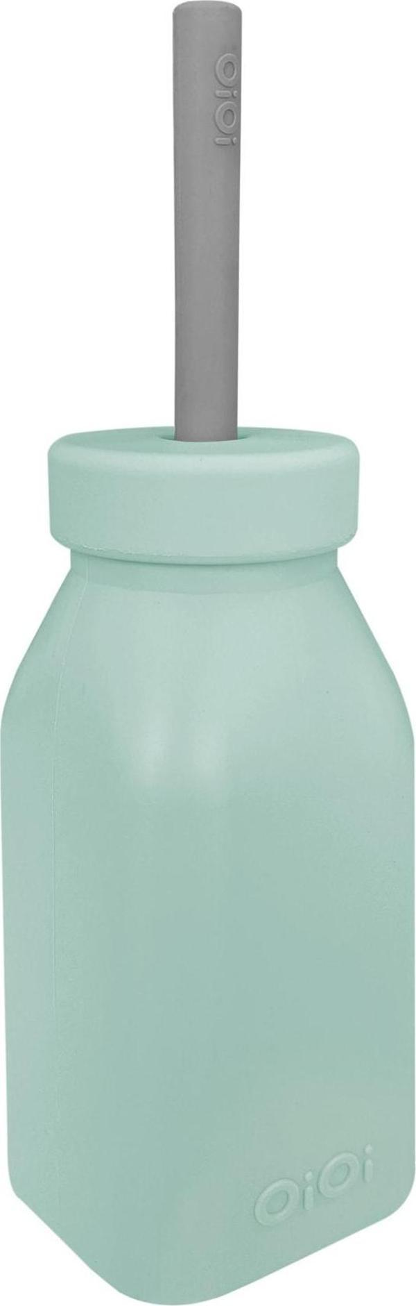 Oioi Silikon Şişe Ve Pipet - River Green / Powder Grey - Image 1
