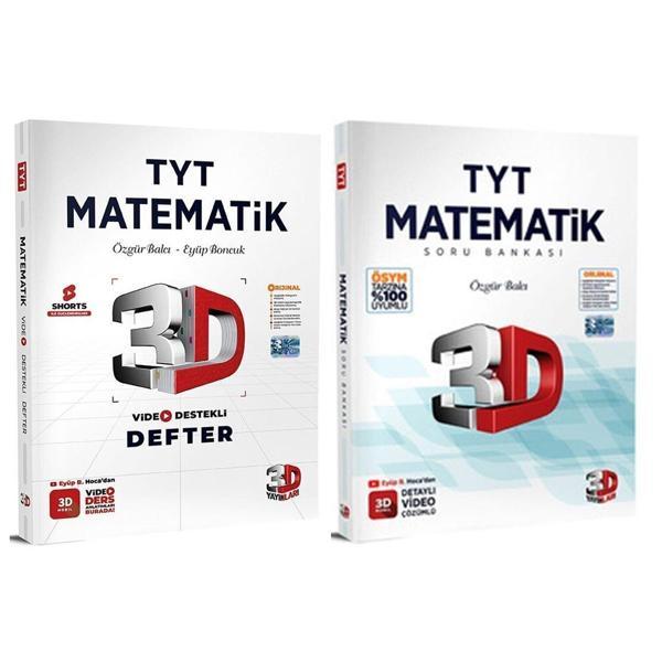 3D Yayınları TYT Matematik Video Ders Defter ve Soru Bankası 2 Kitap Set - 3D Yayınları - Image 1