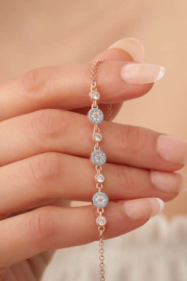 Passion Silver 925 Ayar Gümüş Nazarlı Bileklik Kadın - Image 1