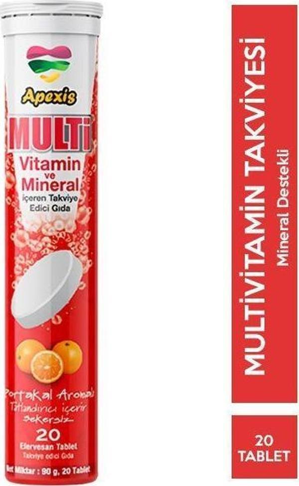 APEXiS MULTİVİTAMİN 20 EFERVESAN TABLET - Image 1