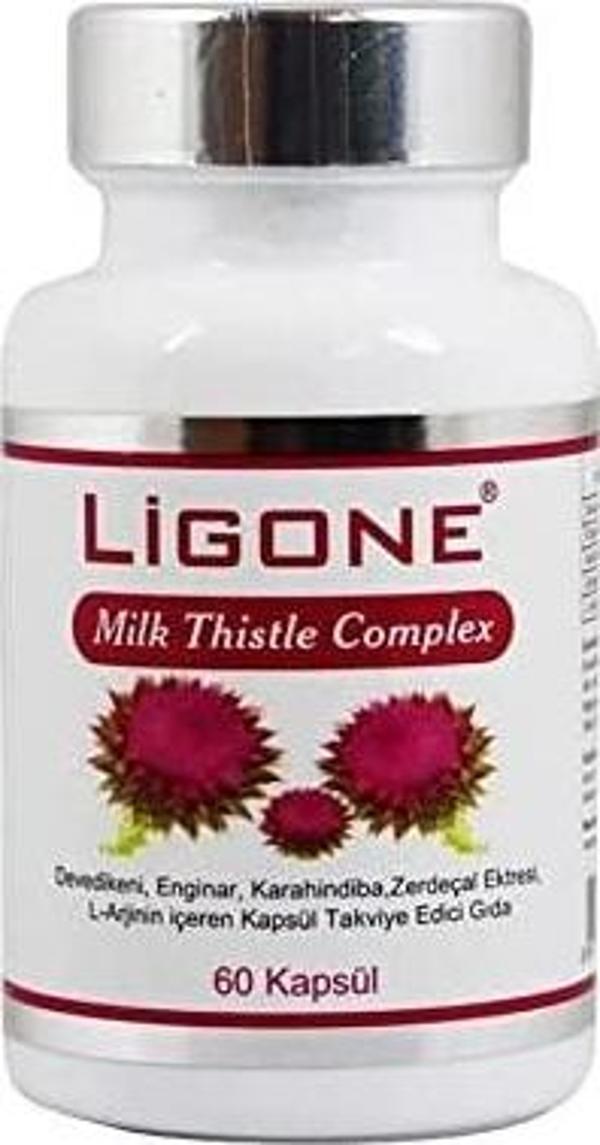 Ligone Milk Thistle Deve Dikeni, Enginar, Karahindiba, Zencefil  60 Kapsül - Image 1