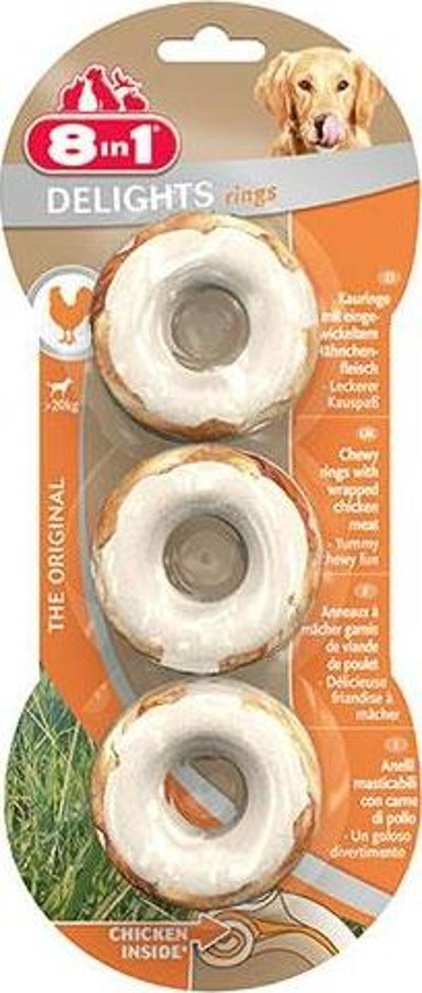 8in1 Delights Bones Tavuklu Halka Ağız Bakım Kemik Köpek Ödülü 119 Gr - Image 1