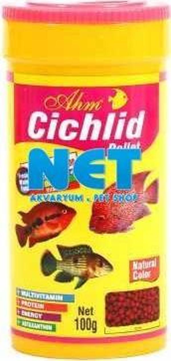 Ahm Cichlid Pellet Natural Colour 250ml   - Image 1