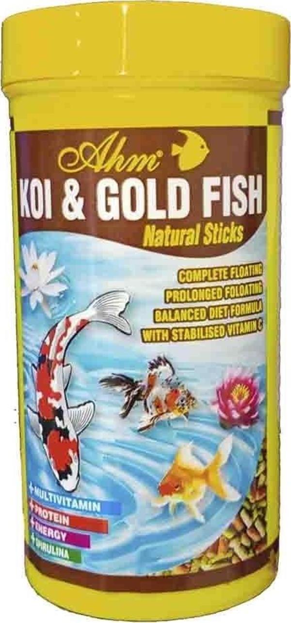 AHM Koi Goldfish Natural Sticks 1000 ml. 100 gr. - Image 1