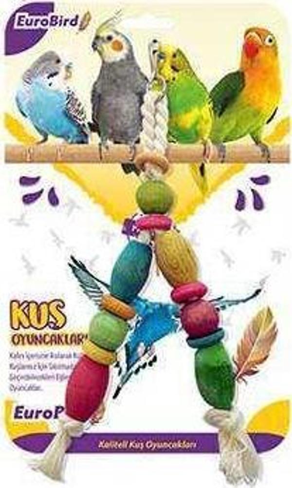 EuroBird Renkli V Şekilli Boncuk Kuş Oyuncağı - Image 1