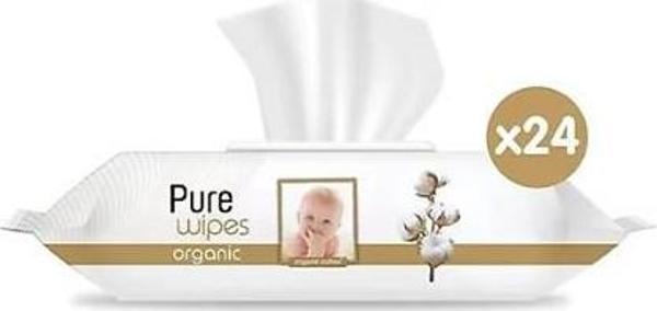Pure Baby Organik Pamuklu Islak Havlu 24×90 (2160 Yaprak) - Image 1