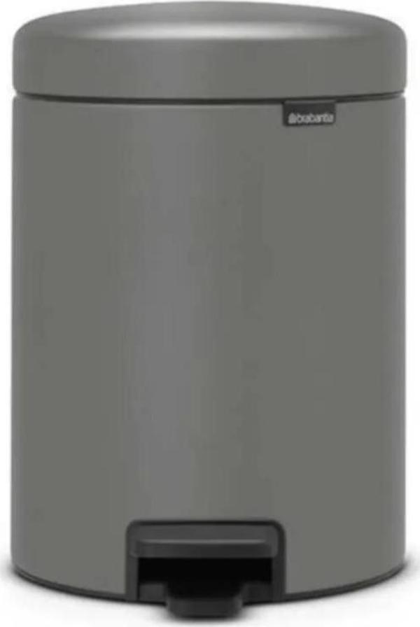 Brabantıa Newıcon Concrete Grey Pedallı Çöp Kutusu 5l BRA 126284 - Image 1
