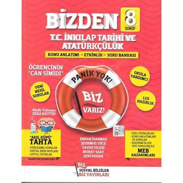 Biz Yayınları 8. Sınıf Bizden T.C. İnkılap Tarihi ve Atatürkçülük Konu Anlatımı Soru Bankası - Biz Yayınları - Image 1