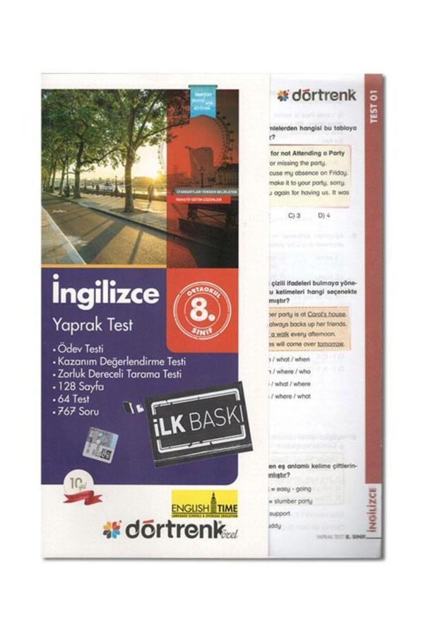 Dörtrenk Yayınları 8. Sınıf Rd Grimer İngilizce Yaprak Test - Dörtrenk Yayınları - Image 1
