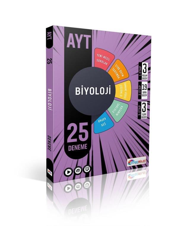 Köşe Bilgi Yayınları Ayt Biyoloji 25 Deneme - Köşebilgi Yayınları - Image 1