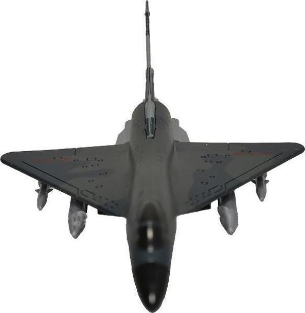Ctoy Sürtmeli Çek Bırak J-10 Savaş Uçağı Füme Mavi - Image 1