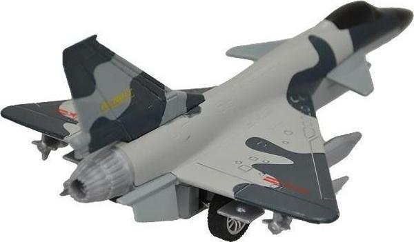 Ctoy Sürtmeli Çek Bırak J-10 Savaş Uçağı Gri Mavi - Image 1