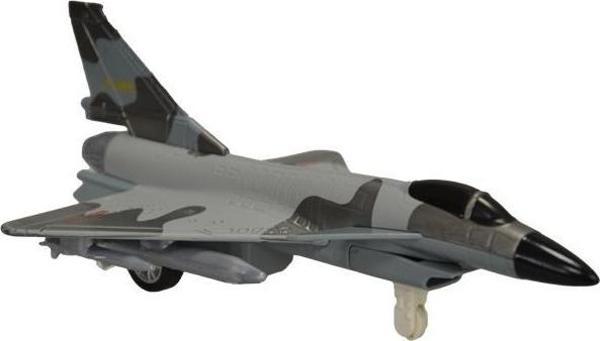 Ctoy Sürtmeli Çek Bırak J-10 Savaş Uçağı Gri Füme - Image 1