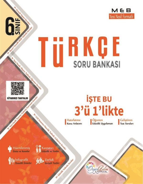 Özgün Bilim Yayınları 6. Sınıf Türkçe Soru Bankası - Özgün Bilim Yayınları - Image 1